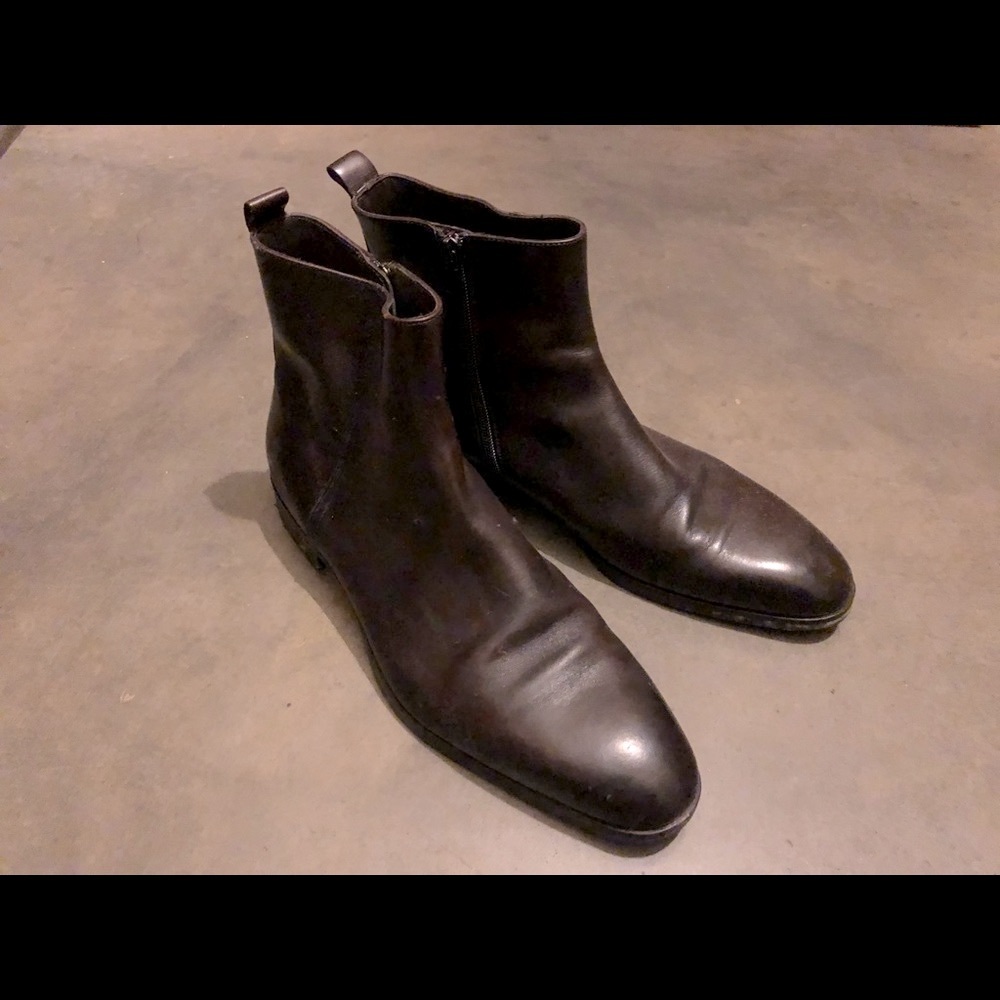 BRUNO MAGLI Italian Leather Boots - Brown, 11.5